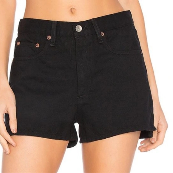 Rag & Bone Justine High Rise Denim Shorts in Black - sz 28 - Excellent Condition - Picture 3 of 7
